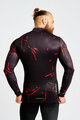 HOLOKOLO Cyklistický dres s dlhým rukávom zimný - PASSION WINTER - čierna/červená