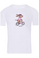 NU. BY HOLOKOLO Cyklistické tričko s krátkym rukávom - PEDAL POWER - biela