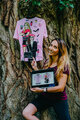 RIVANELLE BY HOLOKOLO Cyklistický dres s krátkym rukávom - VOGUE - ružová/čierna