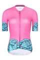 RIVANELLE BY HOLOKOLO Cyklistický dres s krátkym rukávom - MEDUSA - ružová/tyrkysová