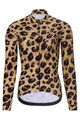RIVANELLE BY HOLOKOLO Cyklistický dres s dlhým rukávom zimný - WILDCAT II WINTER - hnedá/čierna