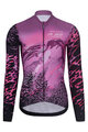 RIVANELLE BY HOLOKOLO Cyklistický dres s dlhým rukávom zimný - ROSESCAPE WINTER - fialová/čierna
