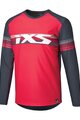 IXS Cyklistický dres s dlhým rukávom letný - TRIGGER LITE 1.1 - červená/modrá