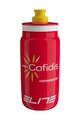ELITE Cyklistická fľaša na vodu - FLY COFIDIS - červená