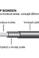 LONGUS bowden - 2P OEM - čierna