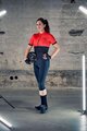 SHIMANO Cyklistický dres s krátkym rukávom - ELEMENT - červená/čierna