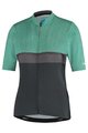 SHIMANO Cyklistický dres s krátkym rukávom - SUMIRE - zelená/šedá