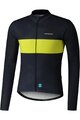 SHIMANO Cyklistický dres s dlhým rukávom letný - VERTEX TEAM LONG - modrá/žltá