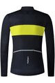 SHIMANO Cyklistický dres s dlhým rukávom letný - VERTEX TEAM LONG - modrá/žltá