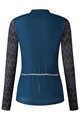 SHIMANO Cyklistický dres s dlhým rukávom zimný - KAEDE PRINTED LONG - modrá