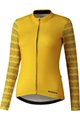 SHIMANO Cyklistický dres s dlhým rukávom zimný - KAEDE PRINTED LONG - žltá