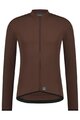 SHIMANO Cyklistický dres s dlhým rukávom letný - VERTEX THERMAL LONG - hnedá