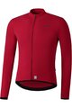 SHIMANO Cyklistický dres s dlhým rukávom letný - VERTEX THERMAL LONG - červená