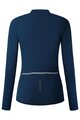 SHIMANO Cyklistický dres s dlhým rukávom zimný - KAEDE THERMAL LONG - modrá