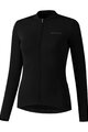 SHIMANO Cyklistický dres s dlhým rukávom zimný - KAEDE THERMAL LONG - čierna