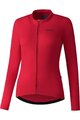 SHIMANO Cyklistický dres s dlhým rukávom zimný - KAEDE THERMAL LONG - ružová