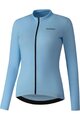 SHIMANO Cyklistický dres s dlhým rukávom zimný - ELEMENT LONG - svetlo modrá