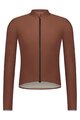 SHIMANO Cyklistický dres s dlhým rukávom letný - EVOLVE MERINO LONG - hnedá