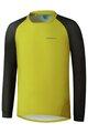 SHIMANO Cyklistický dres s dlhým rukávom letný - MYOKO LONG WARM - žltá/čierna