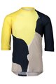 POC Cyklistický dres s krátkym rukávom - MTB PURE 3/4 - žltá/čierna/šedá
