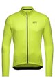 GORE Cyklistický dres s dlhým rukávom zimný - C3 THERMO - žltá