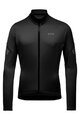 GORE Cyklistický dres s dlhým rukávom zimný - C3 THERMO - čierna