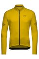 GORE Cyklistický dres s dlhým rukávom zimný - C3 THERMO - žltá