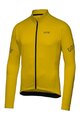 GORE Cyklistický dres s dlhým rukávom zimný - C3 THERMO - žltá