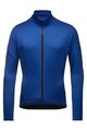 GORE Cyklistický dres s dlhým rukávom zimný - C3 THERMO - modrá
