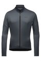 GORE Cyklistický dres s dlhým rukávom zimný - C3 THERMO - šedá