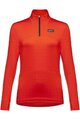 GORE Cyklistické tričko s dlhým rukávom - EVERYDAY THERMO 1/4-ZIP WMN - oranžová