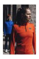 GORE Cyklistické tričko s dlhým rukávom - EVERYDAY THERMO 1/4-ZIP WMN - oranžová