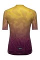 GORE Cyklistický dres s krátkym rukávom - RAIN CAMO WMN - žltá/fialová