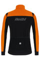 SANTINI Cyklistická zateplená bunda - REDUX VIGOR - oranžová/čierna