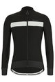 SANTINI Cyklistický dres s dlhým rukávom zimný - ADAPT WOOL - biela/čierna