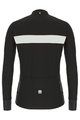 SANTINI Cyklistický dres s dlhým rukávom zimný - ADAPT WOOL - biela/čierna