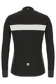 SANTINI Cyklistický dres s dlhým rukávom zimný - ADAPT WOOL - biela/čierna