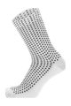 SANTINI Cyklistické ponožky klasické - SFERA - biela/čierna