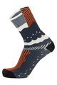 SANTINI Cyklistické ponožky klasické - OPTIC - biela/oranžová/šedá