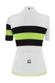 SANTINI Cyklistický dres s krátkym rukávom - ECOSLEEK BENGAL LADY - biela/svetlo zelená/čierna