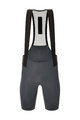 SANTINI Cyklistické nohavice krátke s trakmi - PLUSH - šedá