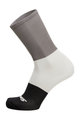 SANTINI Cyklistické ponožky klasické - BENGAL  - biela/šedá/čierna