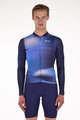 SANTINI Cyklistický dres s dlhým rukávom letný - OMBRA ECO SLEEK  - modrá