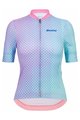 SANTINI Cyklistický dres s krátkym rukávom - PAWS FORMA - ružová/fialová