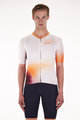 SANTINI Cyklistický dres s krátkym rukávom - OMBRA - biela/oranžová