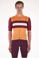 SANTINI Cyklistický dres s krátkym rukávom - ECO SLEEK NEW BENGAL  - oranžová/bordová
