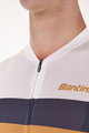 SANTINI Cyklistický dres s krátkym rukávom - ECO SLEEK NEW BENGAL  - biela/šedá