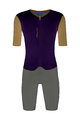 SANTINI Cyklistická kombinéza - MADSS - šedá/fialová