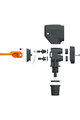SKS pumpa - MULTIVALVE EASY HEAD - čierna/oranžová