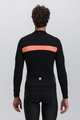 SANTINI Cyklistický dres s dlhým rukávom zimný - ADAPT WOOL  - oranžová/čierna